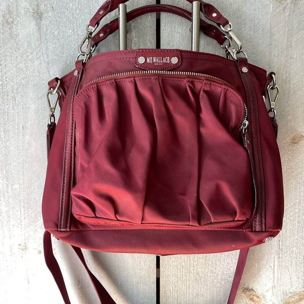 MZ Wallace Burgundy handbag with strap